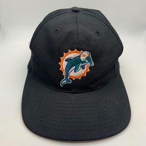 Vintage 90s Logo 7 Miami Dolphins Retro Logo Embroidered NFL Snapback Hat